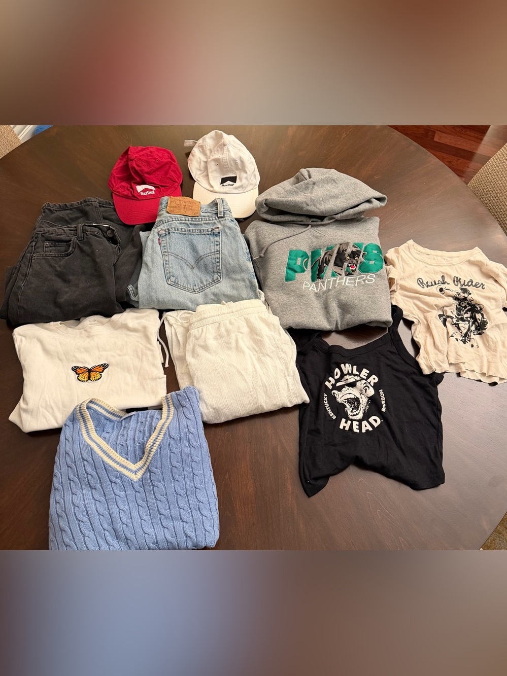 10 Assorted clothing for a teenager